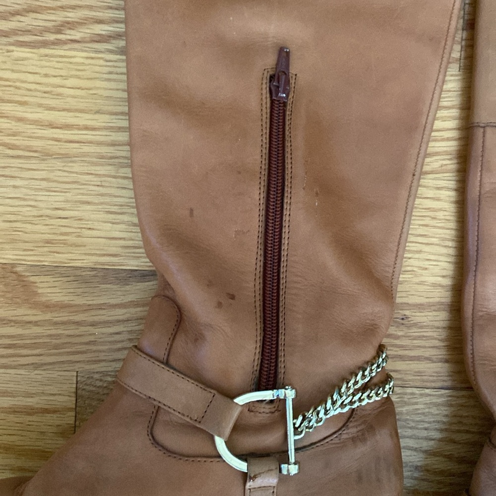 Lauren Ralph Lauren Jacqui Chain Leather Riding Boot. - Picture 6 of 14
